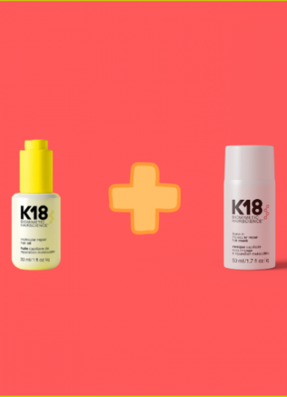K18Peptide™ Leave-in molecular repair hair oil 30ml + K18Peptide™ Leave-in molecular repair hair mask 50ml 